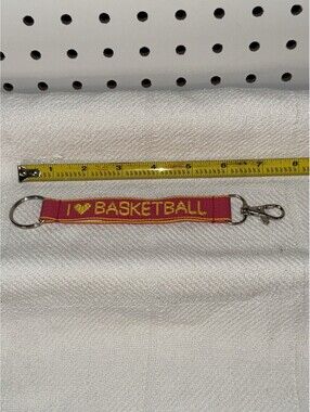 🩷 Lanyard Keychain  & Lobster Claw - Embroidered  Strap - I 🧡Basketball